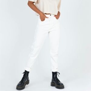 Princess Polly Grace White Mom Jeans Size 10